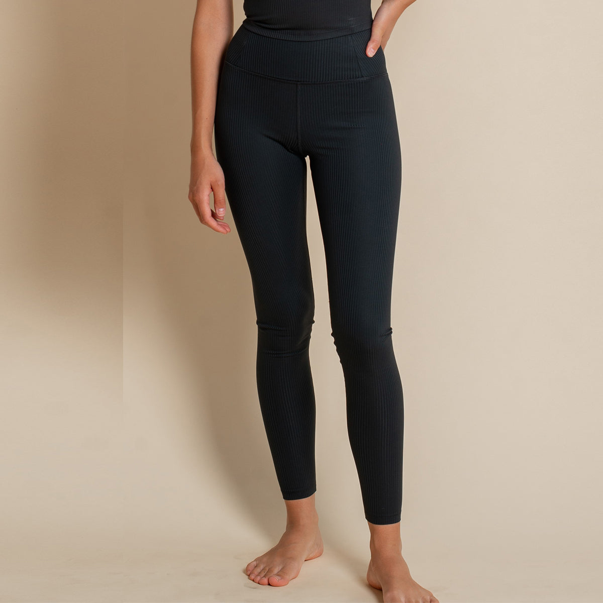 Girlfriend Collective Collective Rib long leggings, sort