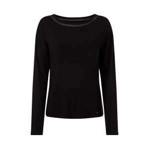 Calvin Klein Wide Neck bluse, sort
