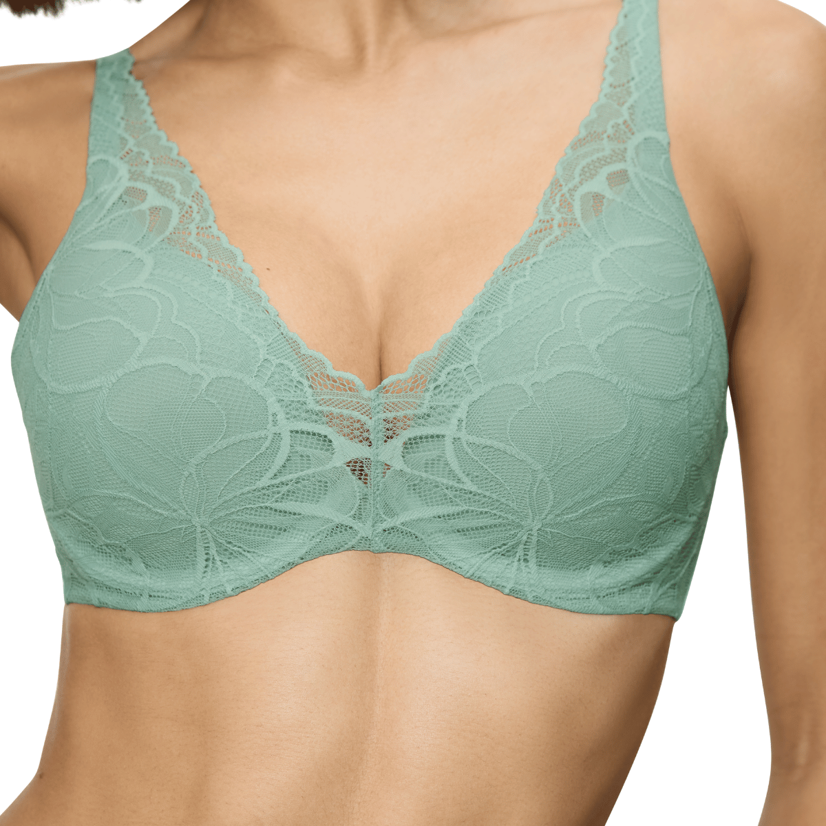 Triumph Body Make-Up Illusion Lace BH med bøjle, mintgrøn