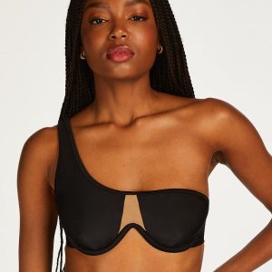 Hunkemöller Belize mesh bikini top, sort