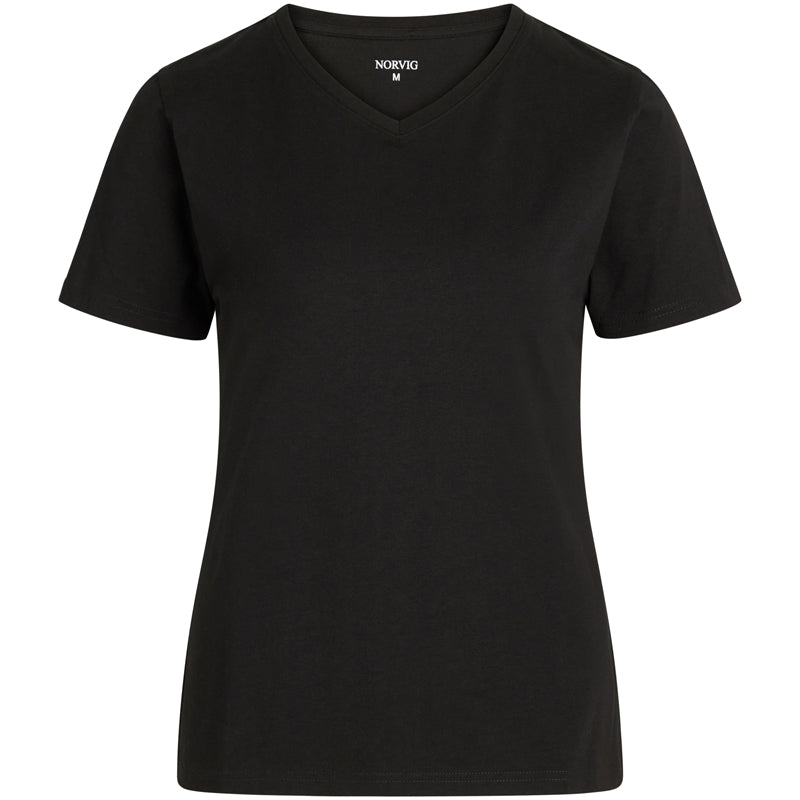 Norvig Ladies V-Neck t-shirt, sort