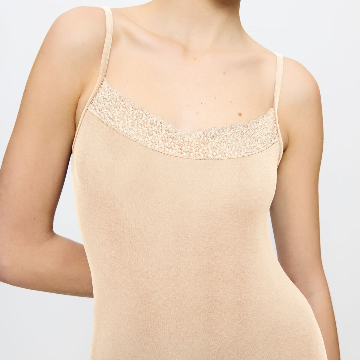 Triumph Feel of Modal Spaghetti top, beige Mode