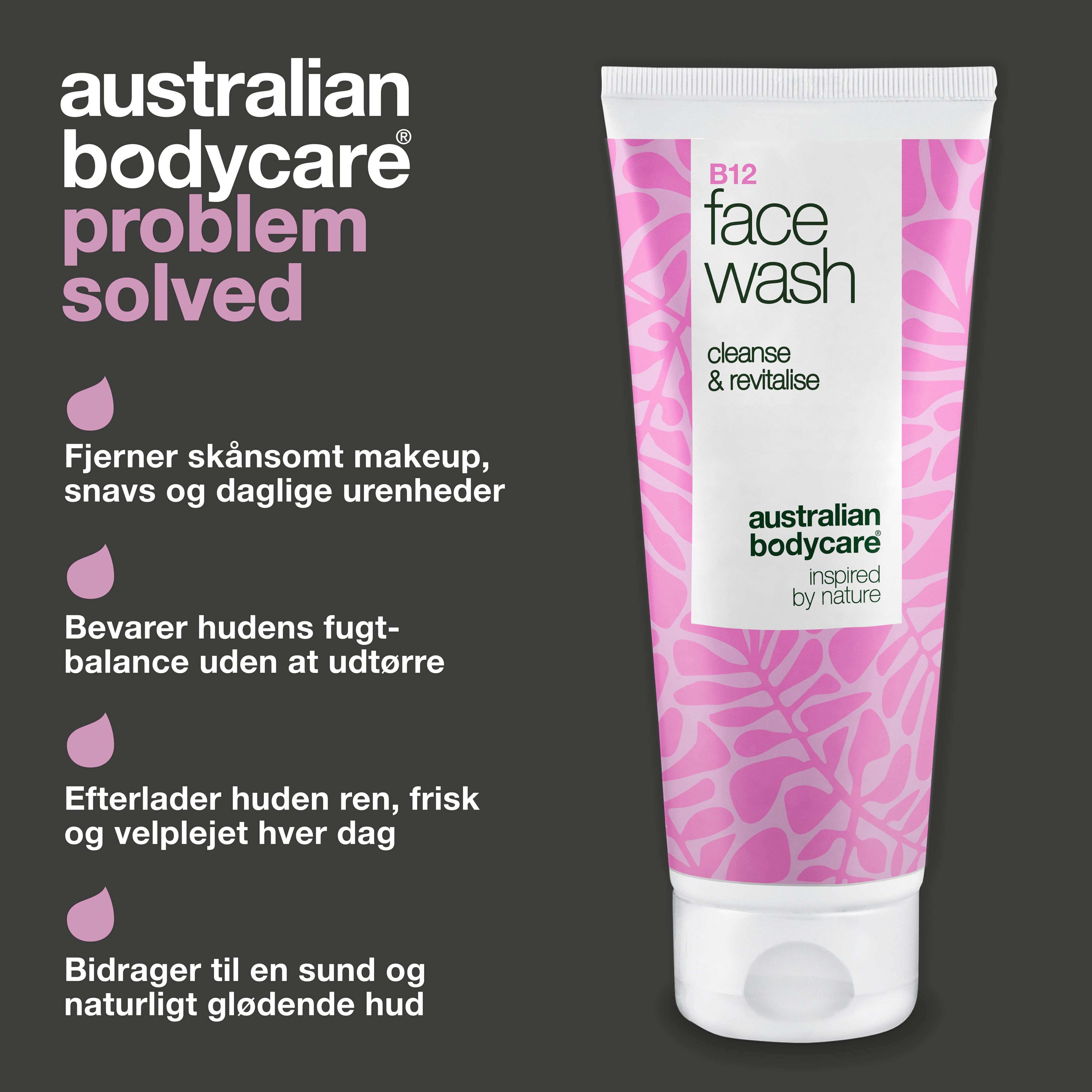 B12 Face Wash – Daglig ansigtsrens mod snavs og urenheder — Effektiv B12 ansigtsvask, der fjerner makeup og urenheder. Få en ren og velplejet hud med naturlig glød.