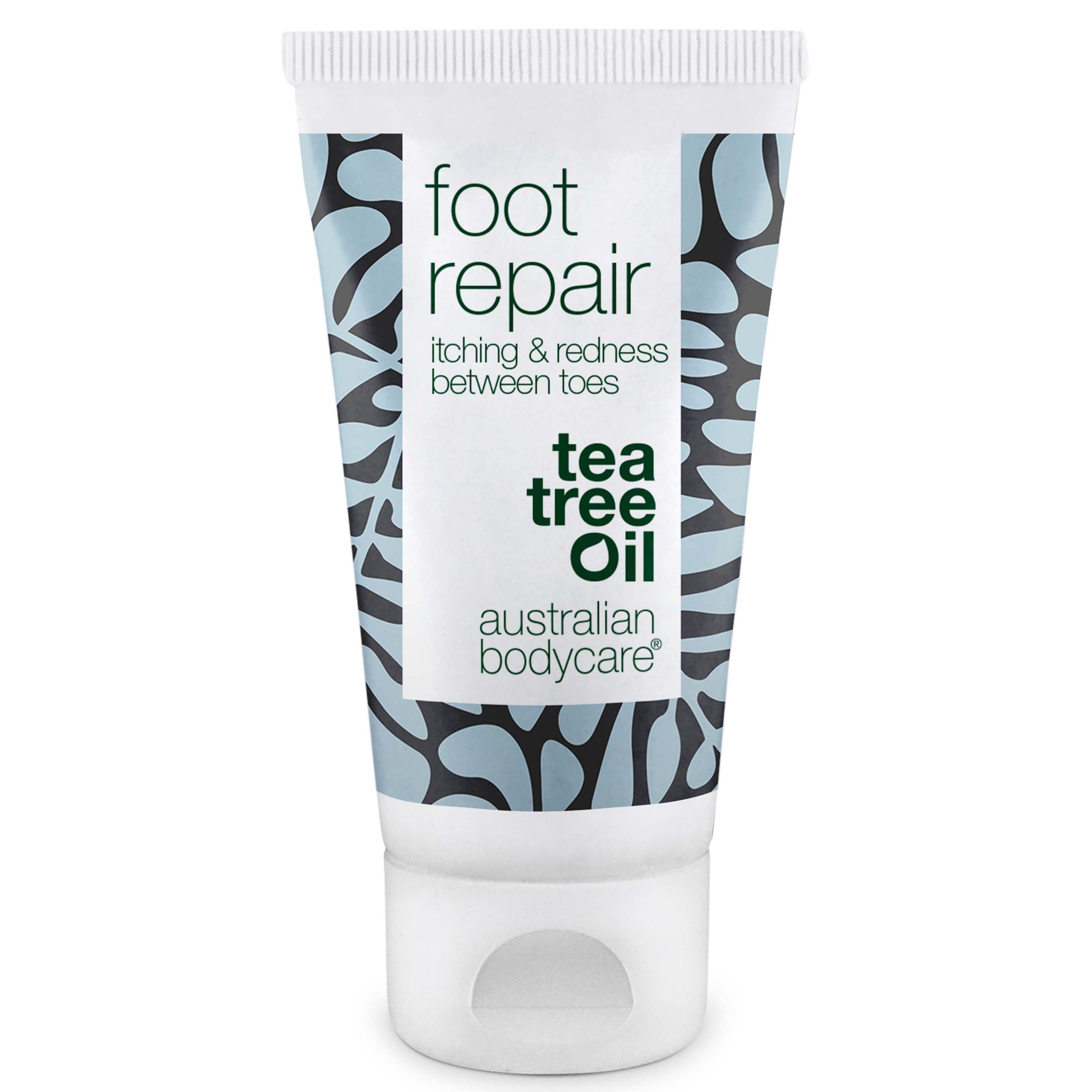Fodgel med Tea Tree Oil — Lindrende gel mod kløe, svie og rødme mellem tæerne.