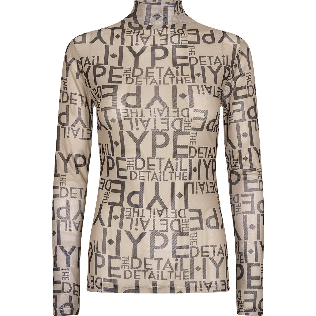 Hype The Detail Mesh bluse, brun