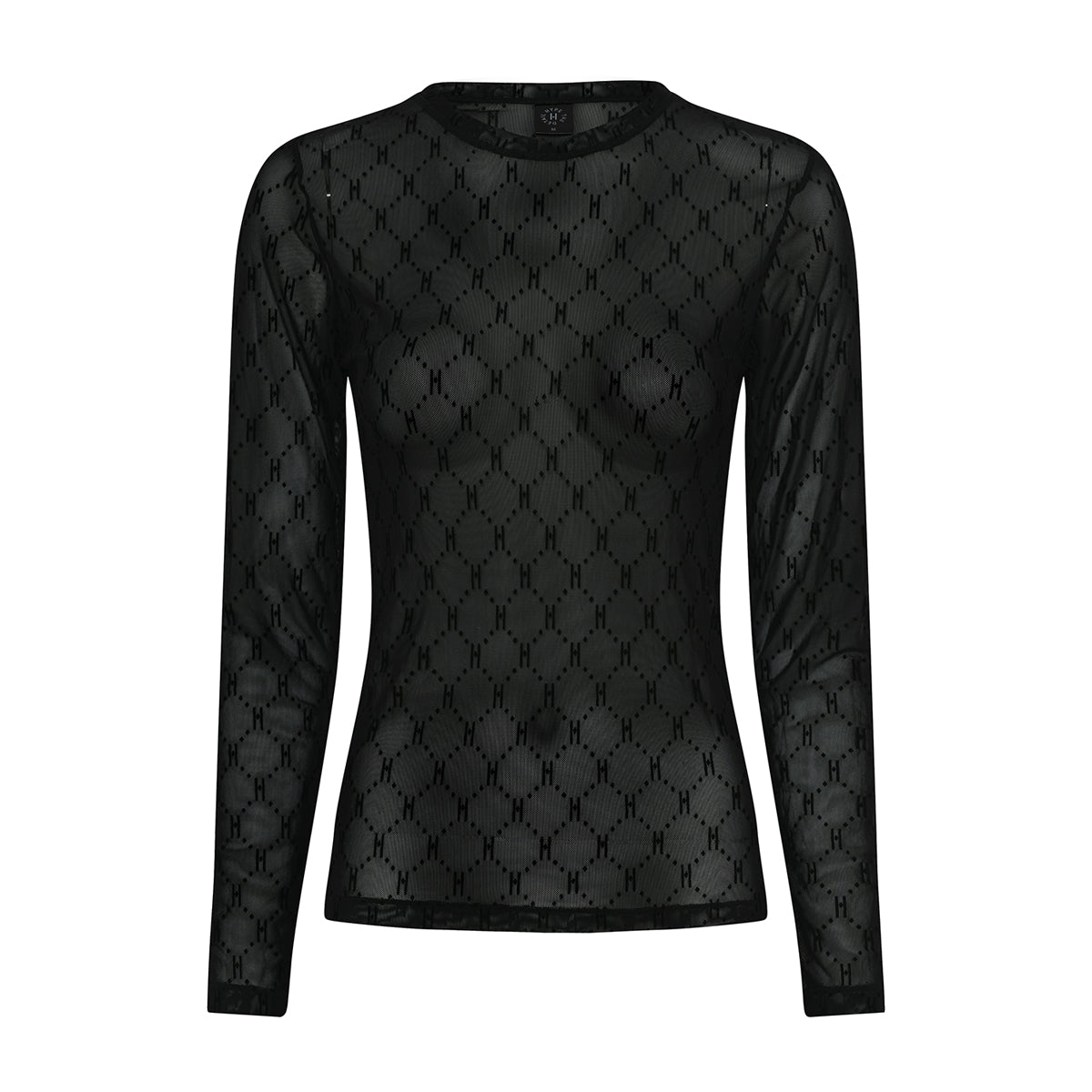 Hype The Detail Mesh bluse, sort