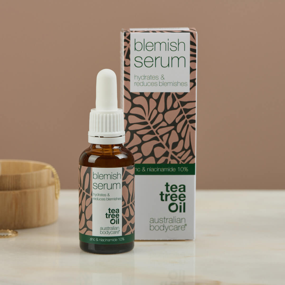 Niacinamide serum til bumser og uren hud — Med Niacinamid 10%, Zink 1% og Tea Tree Oil til uren & fedtet hud