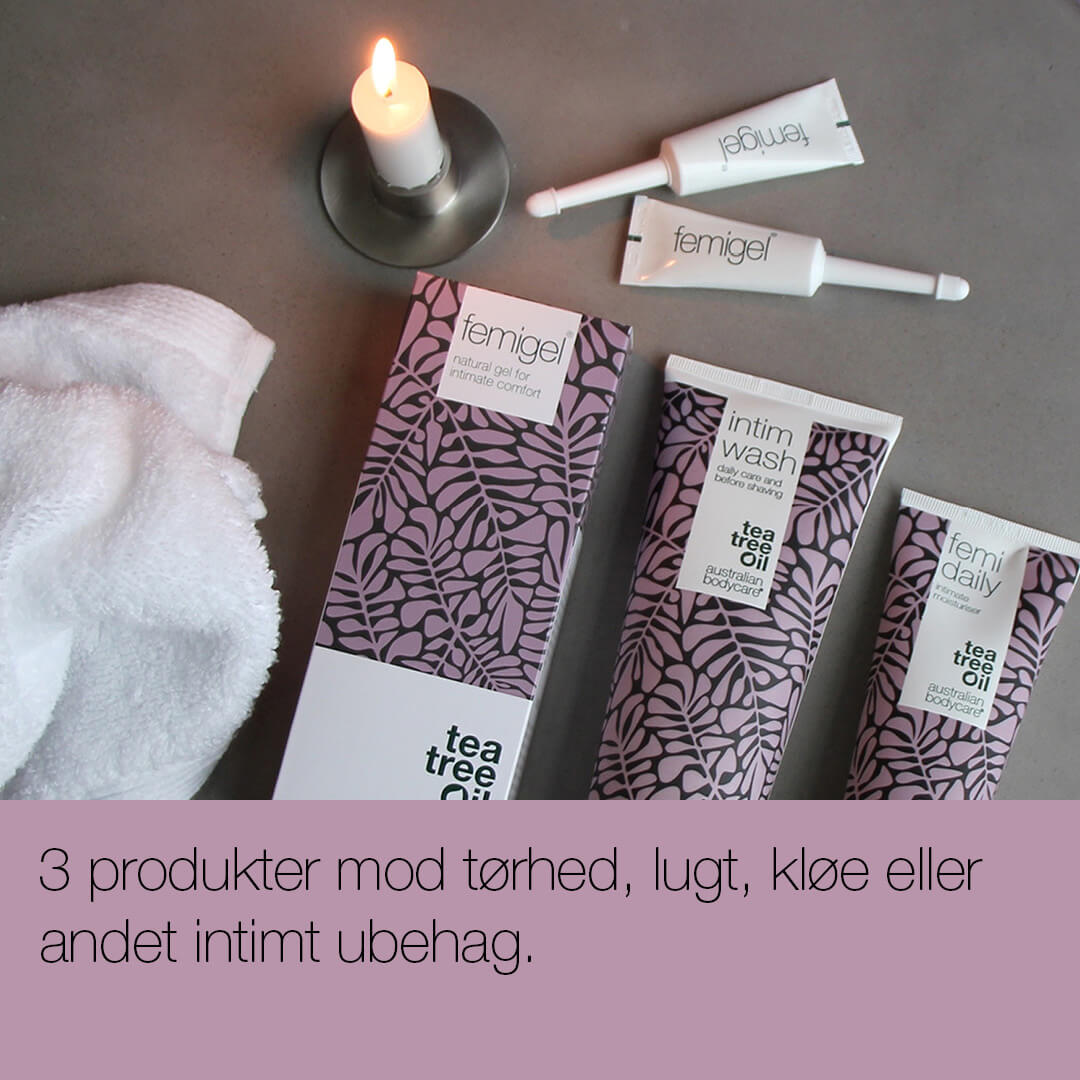 3-pak til pleje ved blærebetændelse — Intimprodukter til at reducere tørhed, svie og irritation
