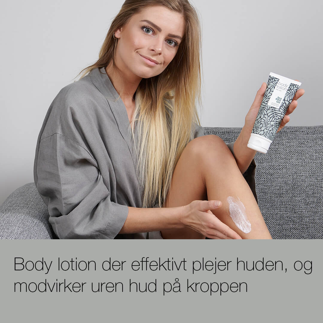 Body Lotion til tør hud og mod bumser — Fugtgivende creme til tør og uren hud på kroppen