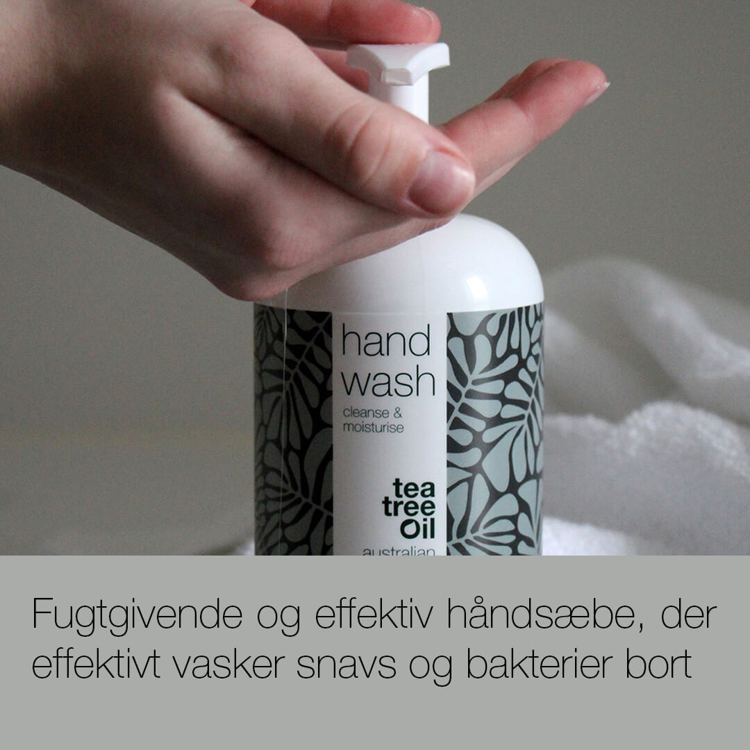 Håndsæbe med Tea Tree Oil til tørre hænder — Flydende håndsæbe fjerner effektivt bakterier og snavs