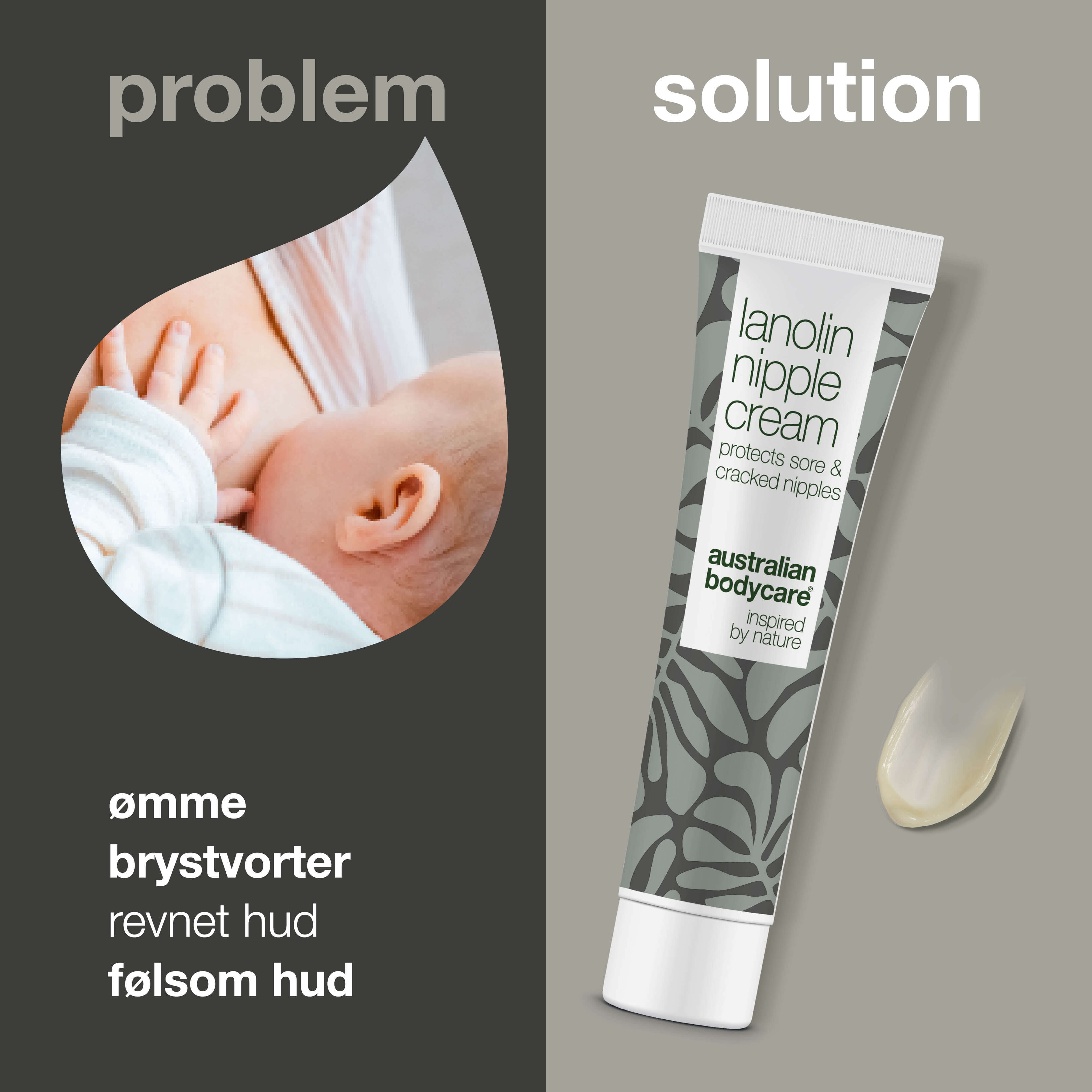 Lanolin Nippelcreme til tørre og ømme brystvorter — Fugtgivende lanolincreme til pleje af tørre brystvorter. Perfekt til amning. Online