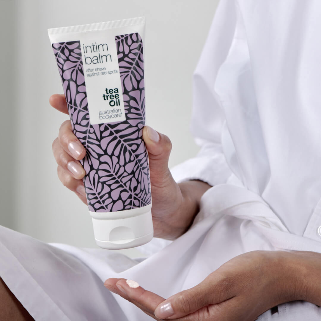 XL Sæt til intimbarbering uden røde knopper — Stor intim barbergel og aftershave balm mod indgroede hår