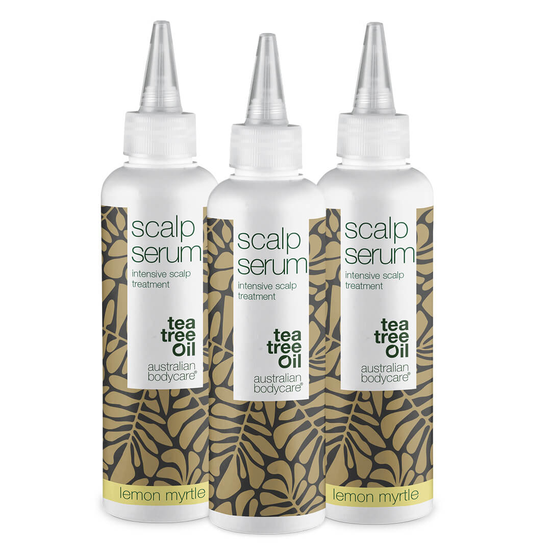 3 for 2 Serum hovedbundskur 150 ml - pakketilbud — Pakketilbud med 3 hovedbundskure (150 ml): Tea Tree Oil & Lemon Myrtlet