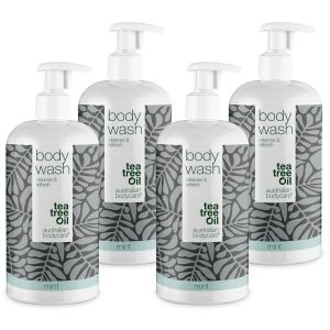 4 for 3 Tea Tree Body Wash 500 ml Mint - pakketilbud — Pakketilbud med 4 Body Wash (500 ml): Tea Tree Oil Mint Online nu