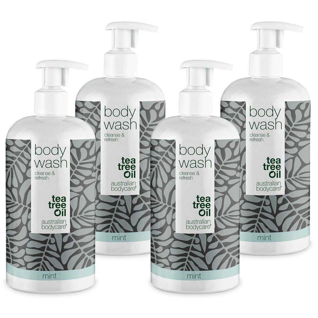4 for 3 Tea Tree Body Wash 500 ml Mint - pakketilbud — Pakketilbud med 4 Body Wash (500 ml): Tea Tree Oil Mint Online nu