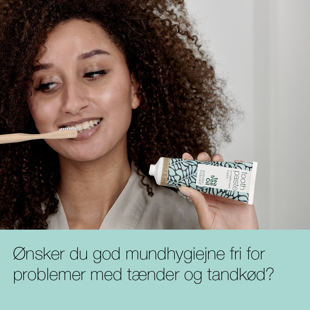 XL Mundpakken med Tea Tree Oil mundprodukter — 10 mundprodukter til pleje ved paradentose, svamp og blødende tandkød