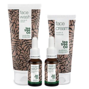 4-pak anti-age produkter til moden hud (50+) — Anti-age Serum, Peeling Serum, rens og ansigtscreme mod rynker