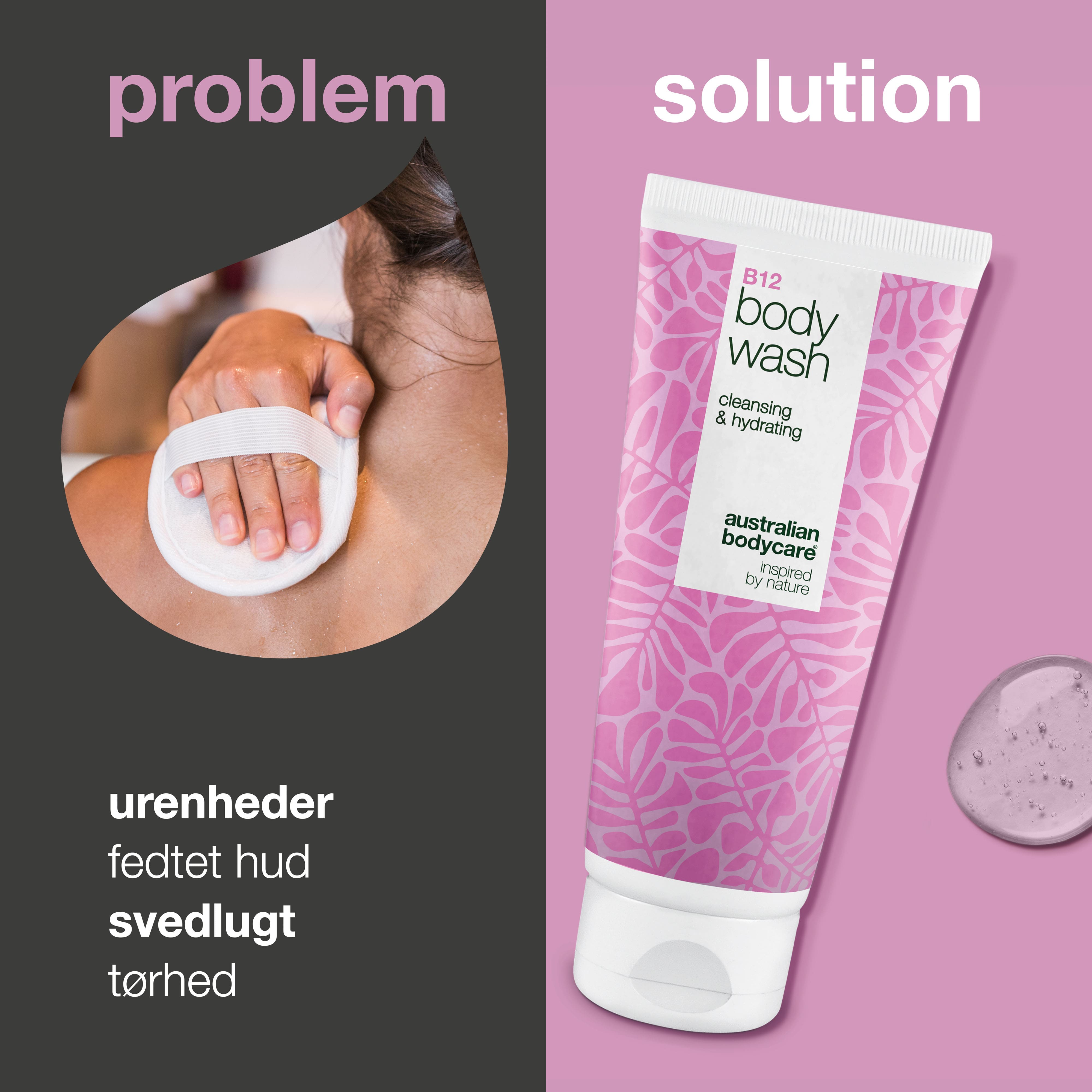 Body Wash med B12 – Til daglig fugt og næring — B12 Body Wash – daglig pleje, der renser, fugter og beroliger huden.