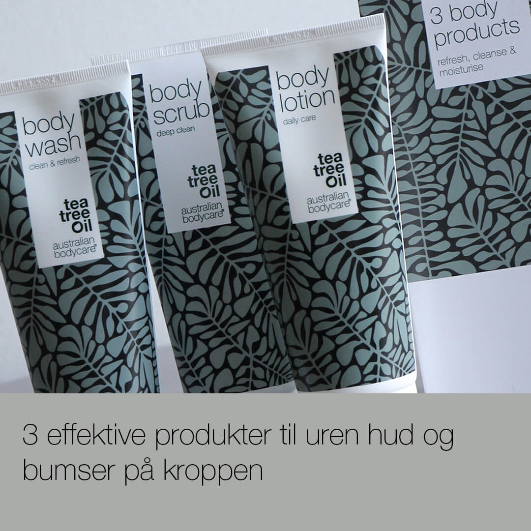 3-pak til talgknopper — Renser, eksfolierer og fugter huden på kroppen