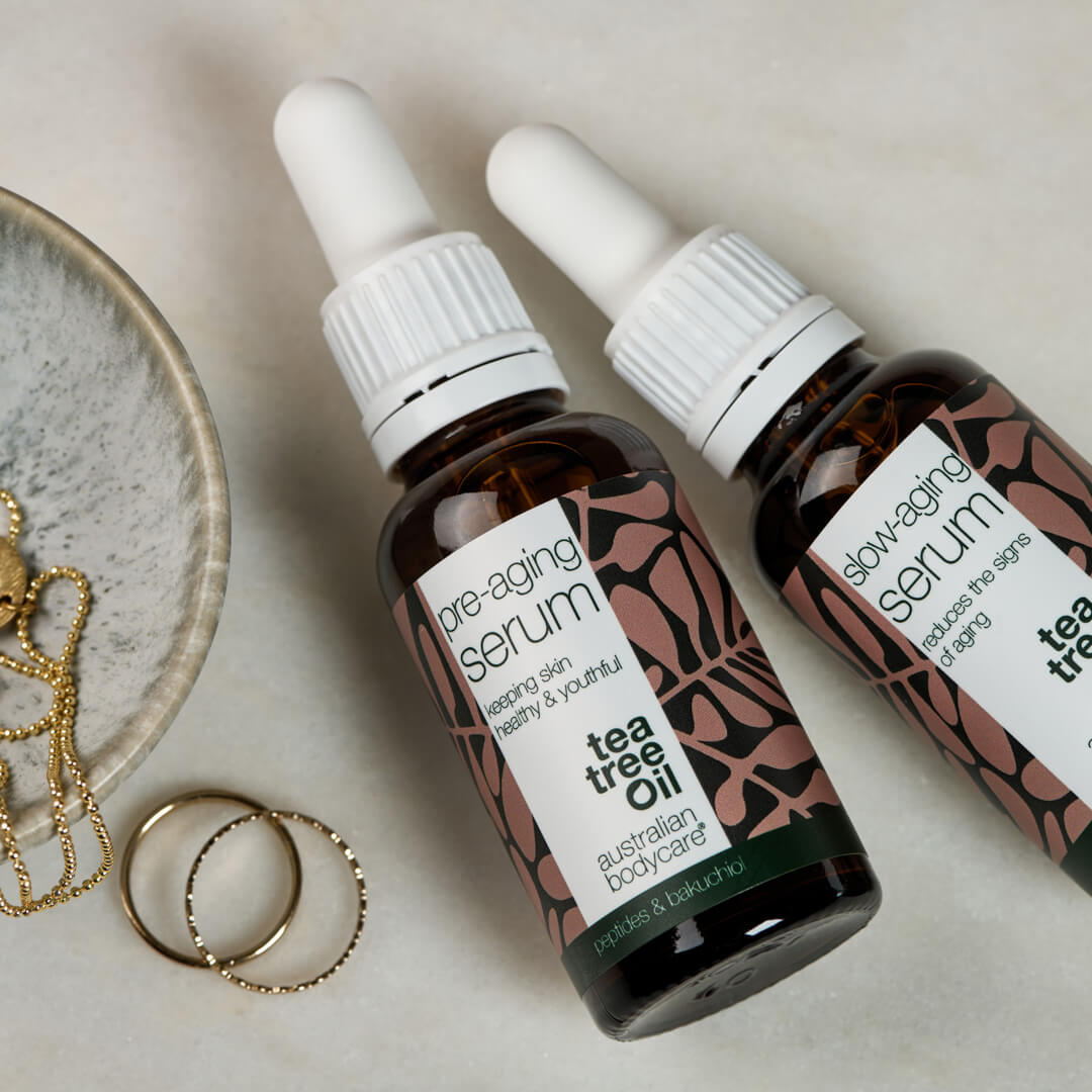 Pre-aging Serum til at forebygge alderstegn — Anti-age serum med Hyaluronsyre, Peptider & Koffein til rynker