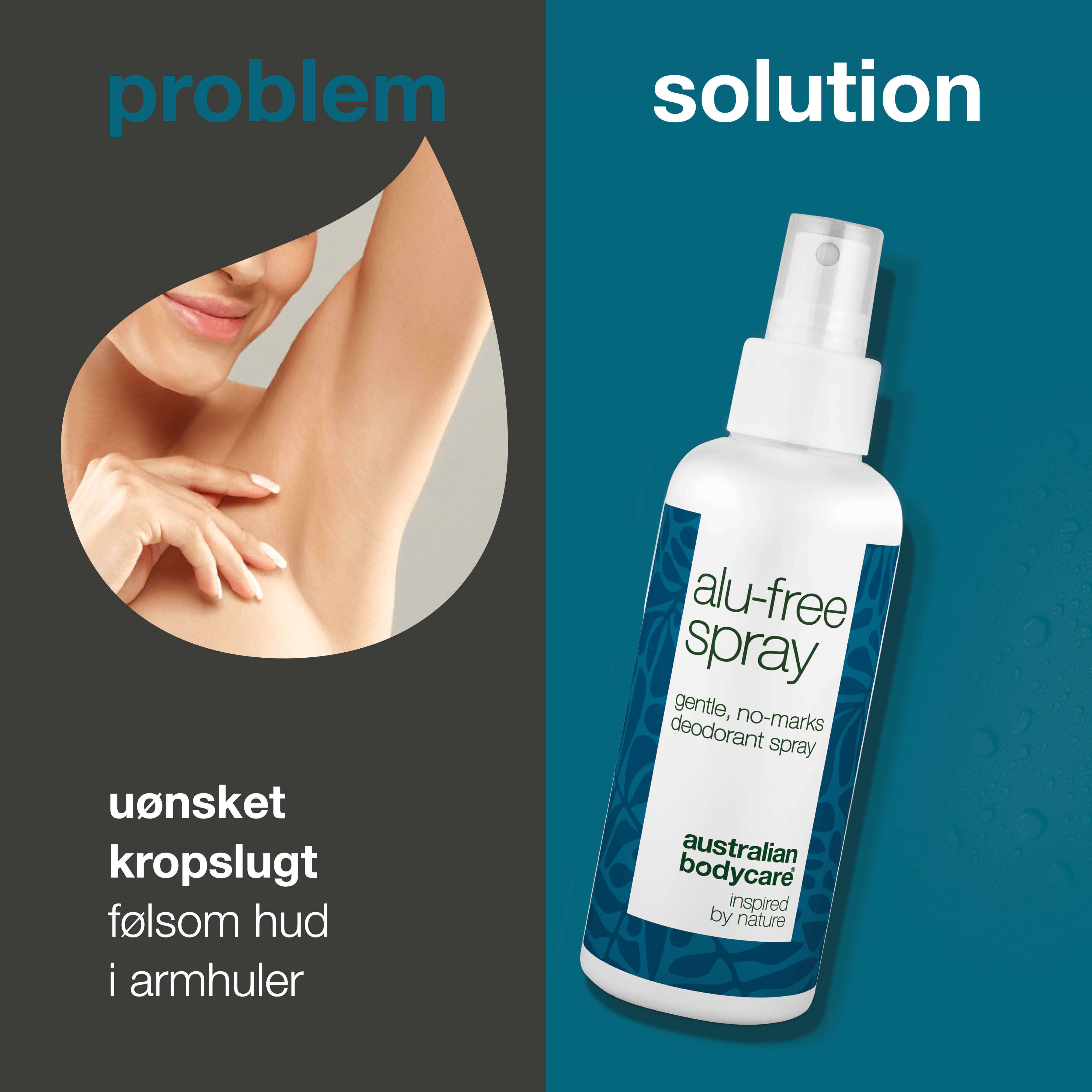 Deodorantspray uden aluminium – Naturlig friskhed — Effektiv aluminiumsfri deodorant med naturlige ingredienser. Modvirker svedlugt og giver langvarig friskhed. Hurtigtørrende og skånsom.