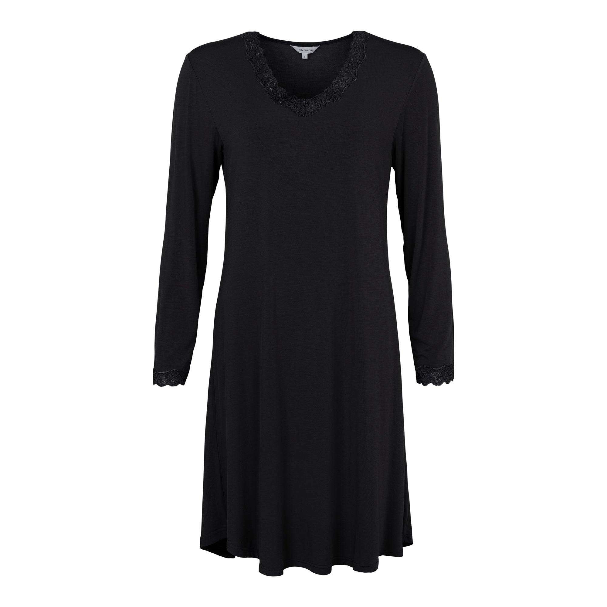 Lady Avenue Bamboo natkjole, sort
