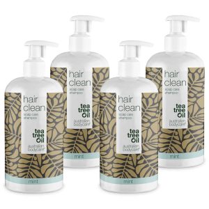 4 for 3 Tea Tree shampoo 500 ml Mint - pakketilbud — Pakketilbud med 4 shampoos (500 ml): Tea Tree Oil Mint Online salg