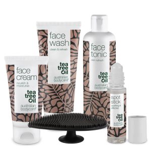 Ansigtspakke med face scrubber — 5-pak til daglig rens af uren hud med bumser