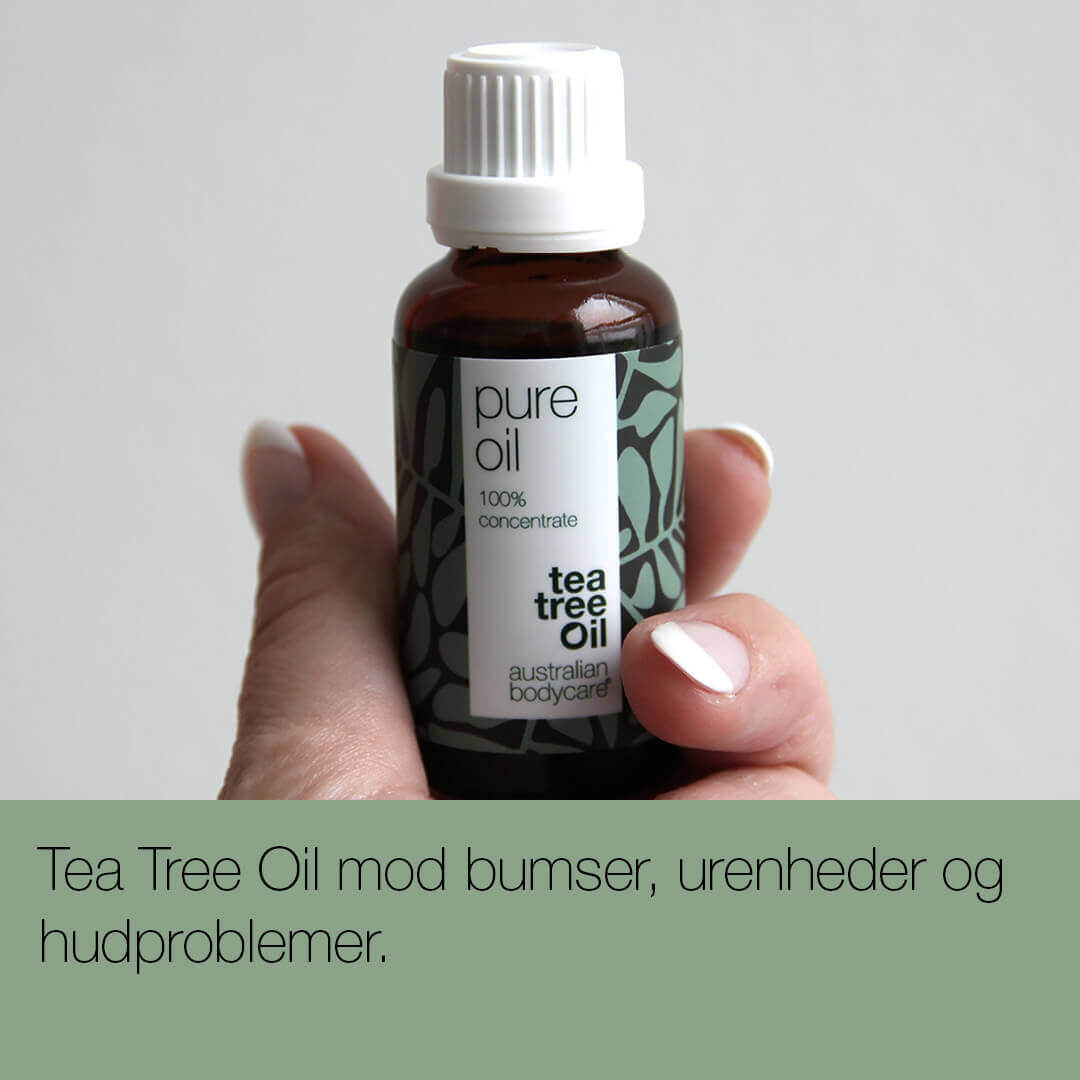 Koncentreret Tea Tree Oil til hudproblemer — 100% naturlig og ufortyndet Tea Tree Oil fra Australien