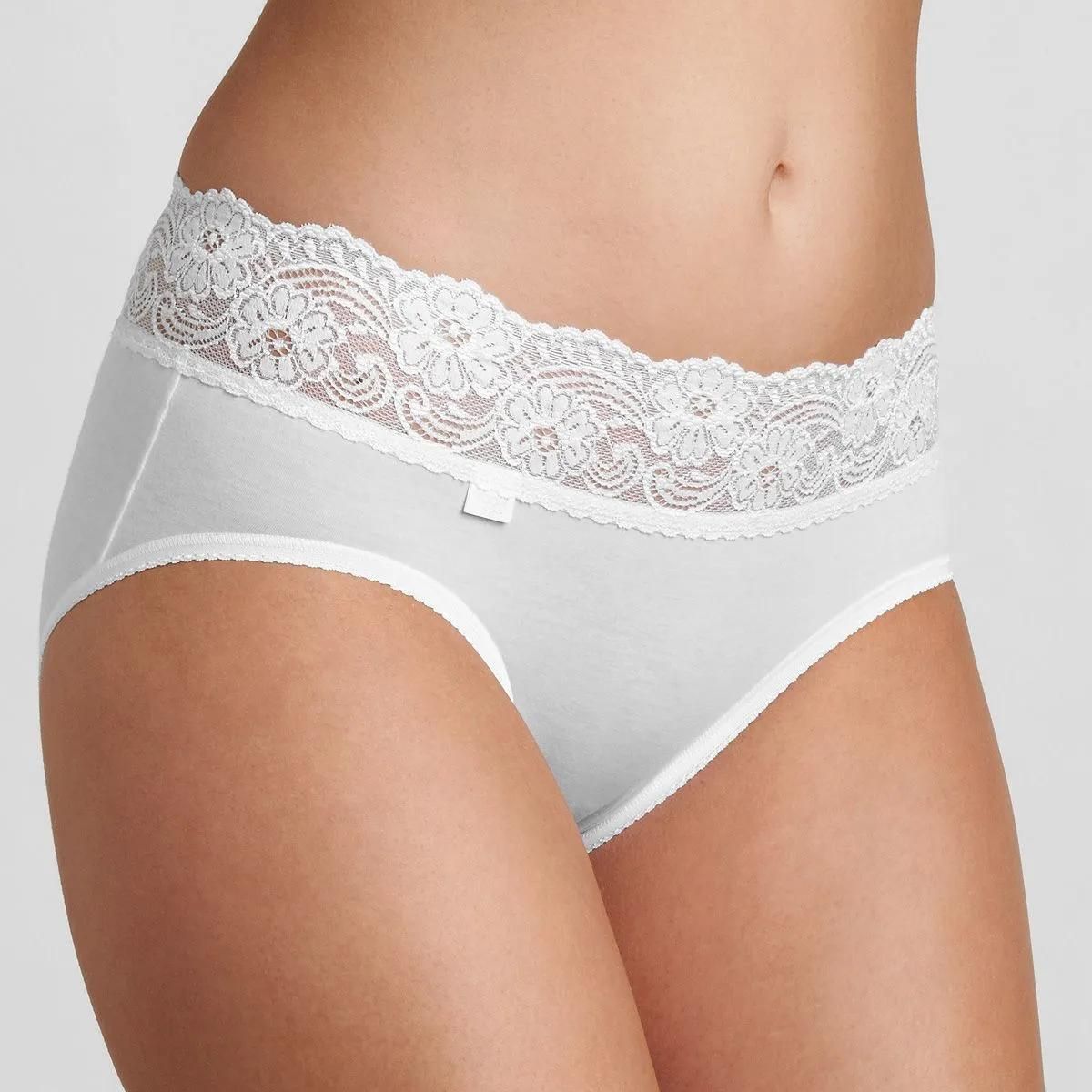 Sloggi Romance midi trusse, hvid