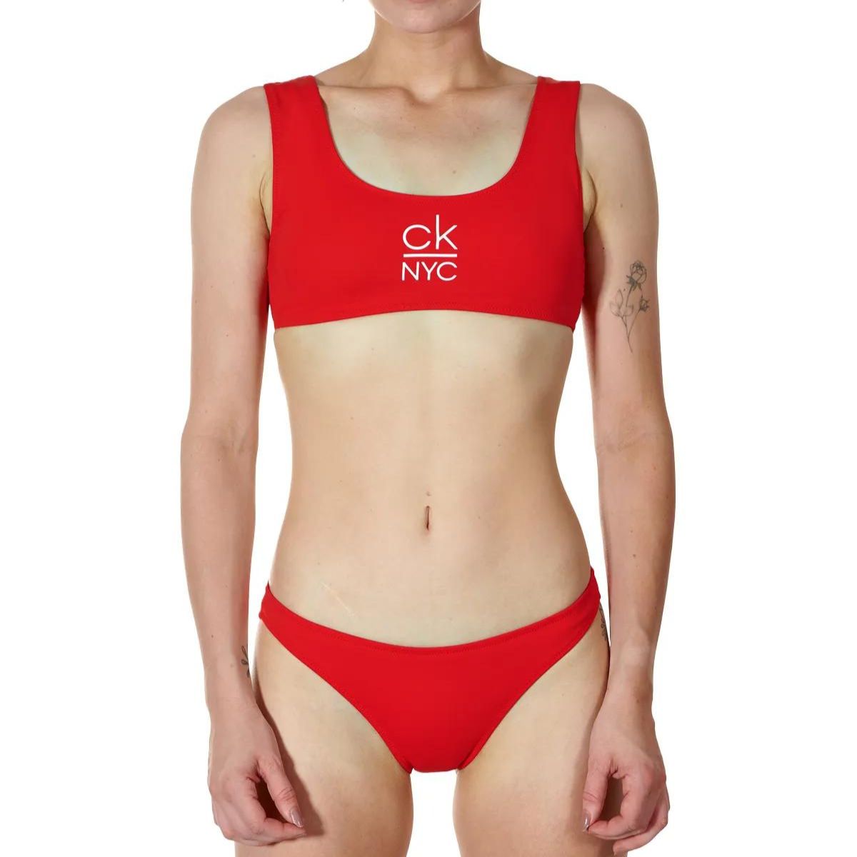 Calvin klein Bikini Bralette bikini top, rød