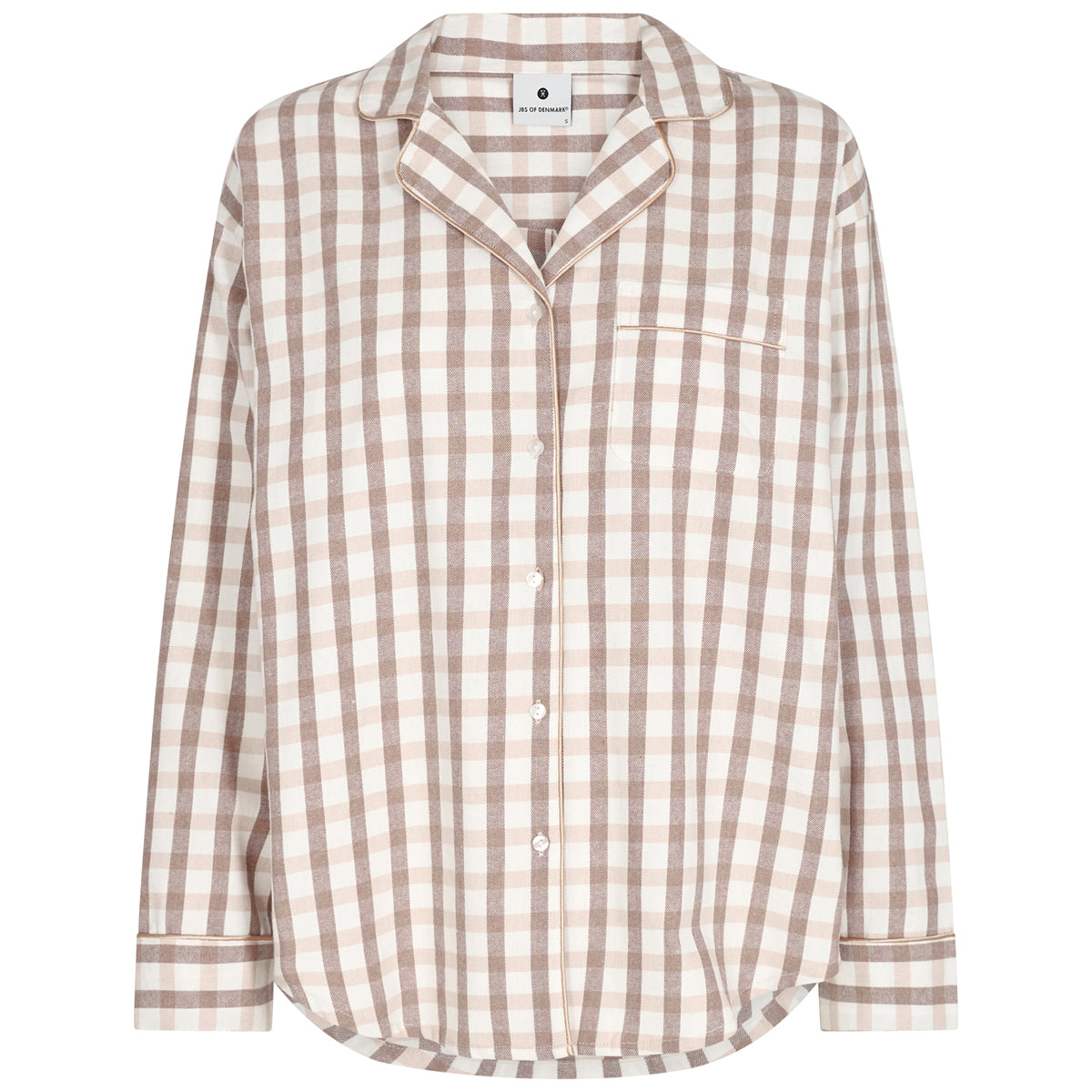 JBS of Denmark Flannel natskjorte, brun