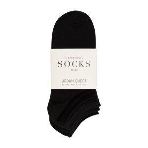 Urban Quest 5-Pack Women Bamboo strømper, sort Hot på udsalg