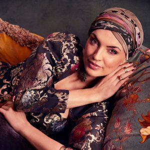 HocScarlett - Boho Turban, Dark Beige & Exotic Mix Levere