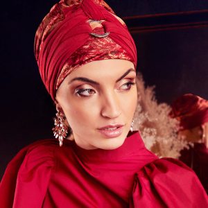 HocSienna - Boho Turban, Oriental Red - Udgår