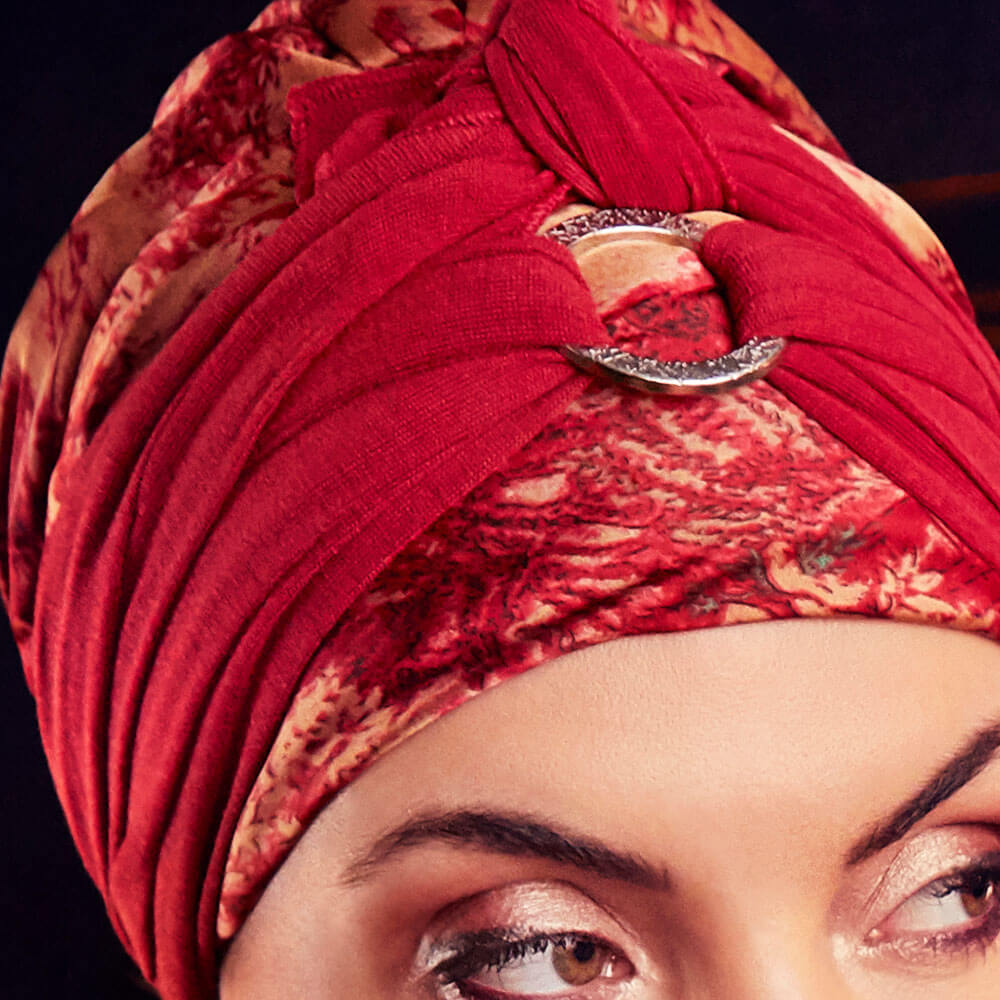 HocSienna - Boho Turban, Oriental Red - Udgår