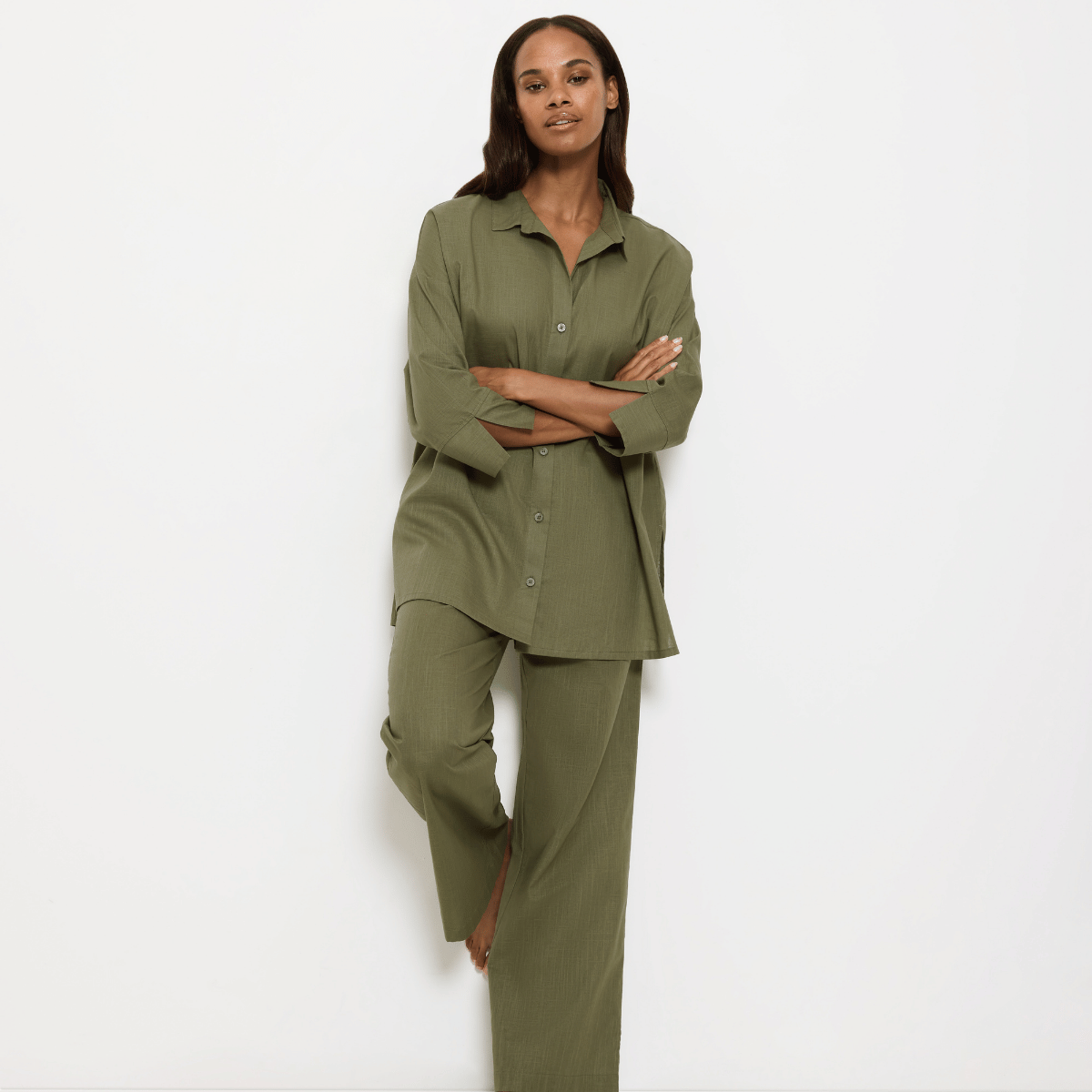 Triumph Summer Wear Boyfriend skjorte, grøn Online nu