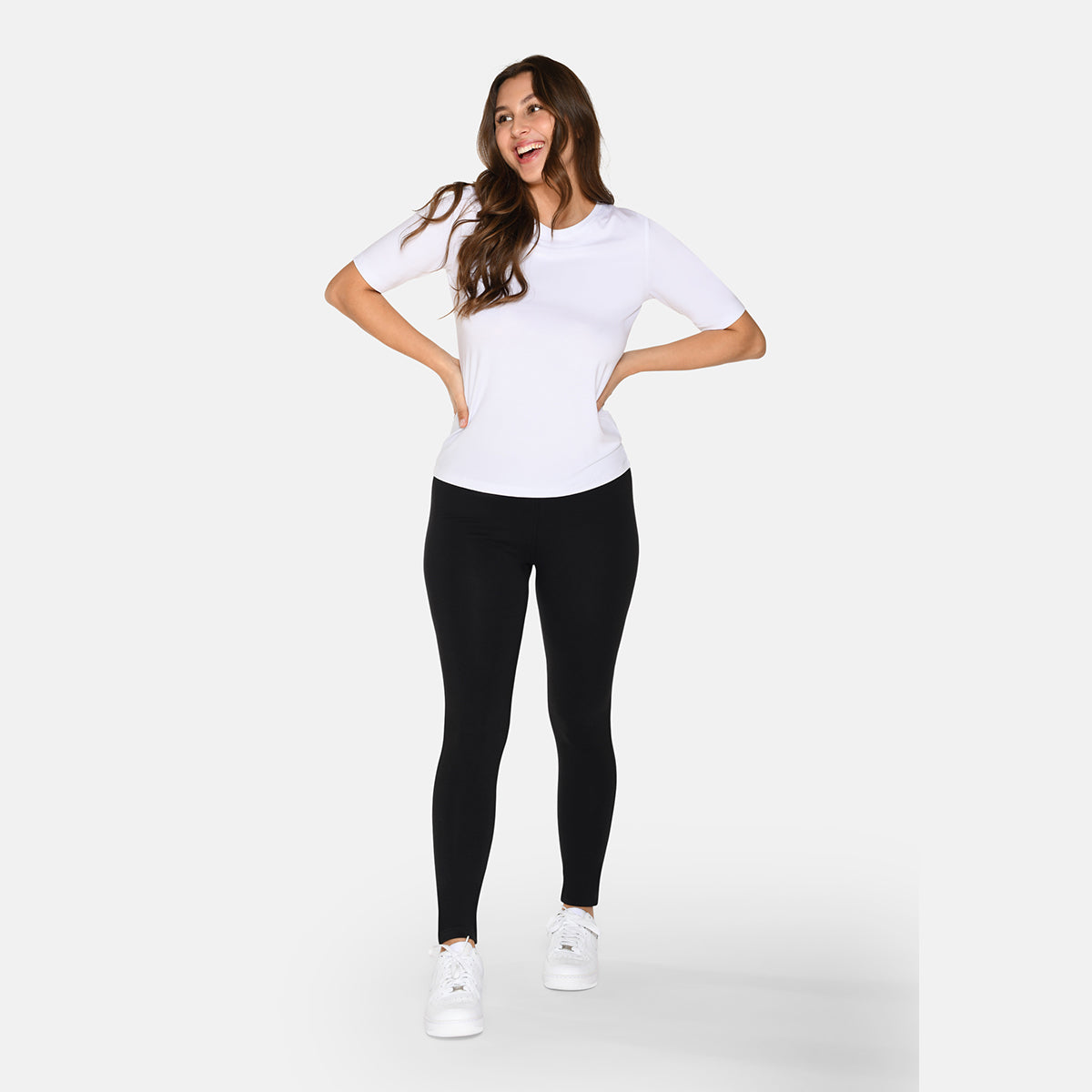 Urban Quest Bamboo Slim Fit t-shirt, hvid