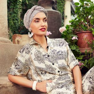 HocAmber Boho Turban Set, Touch of Red - Udgår