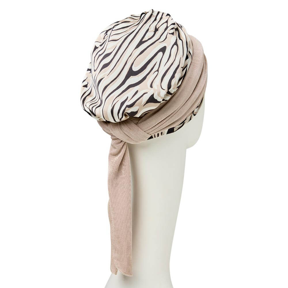 HocSienna - Boho Turban, Brown Zebra
