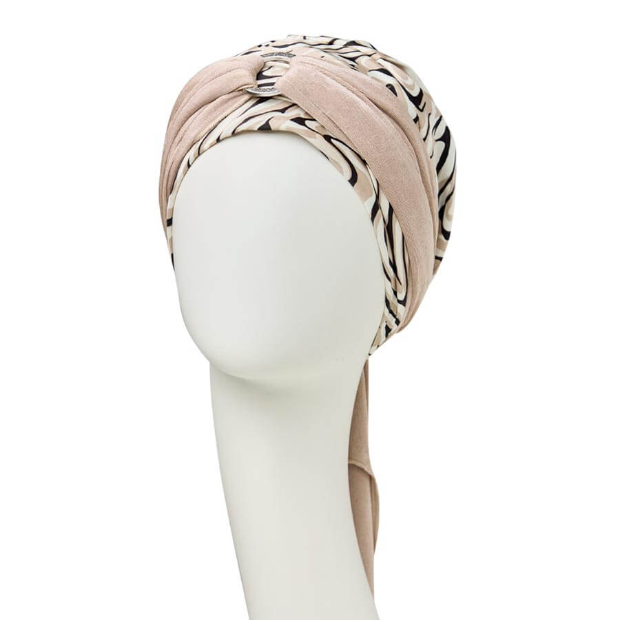 HocSienna - Boho Turban, Brown Zebra