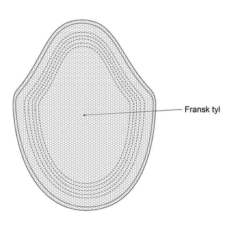 Toupe med netbund - fv. 1B65