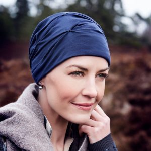 B.B. HocBecca Turban, Mørkblå Online salg
