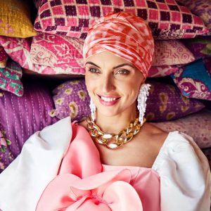 HocSapphire - Boho Turban, Ikat Orange