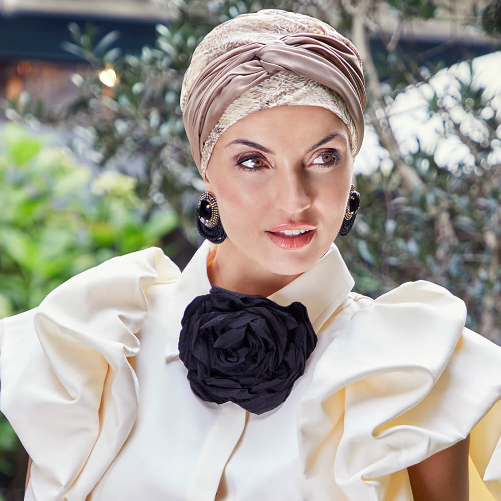 HocAvalon Turban, Glittery Garden