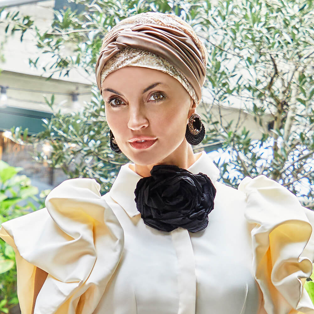 HocAvalon Turban, Glittery Garden