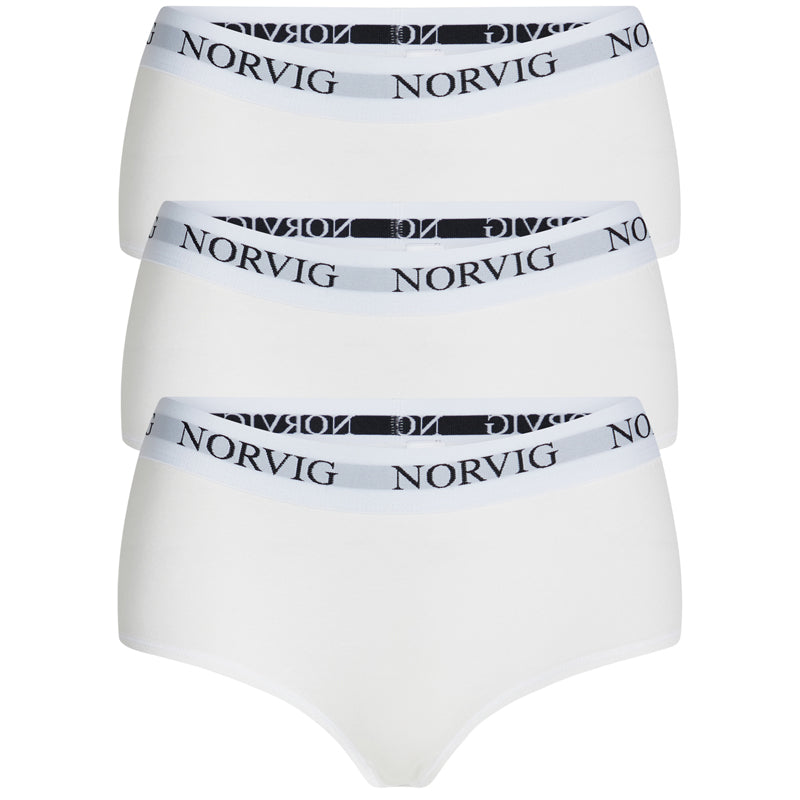 Norvig 3-Pack hipster trusse, hvid