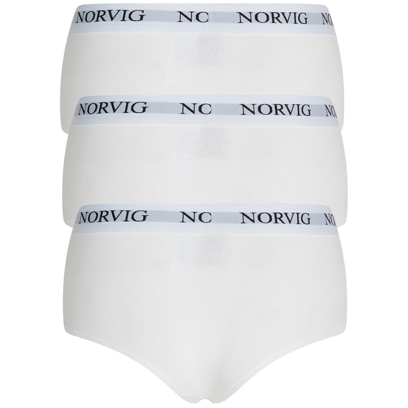 Norvig 3-Pack hipster trusse, hvid