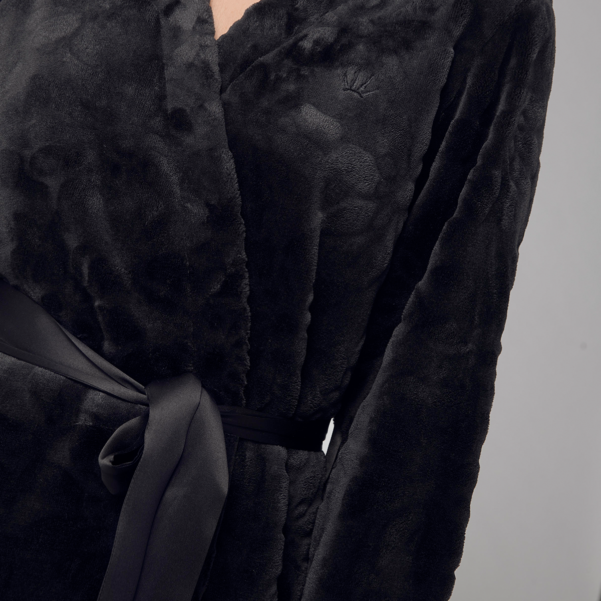 Triumph Robes Cozy morgenkåbe, sort