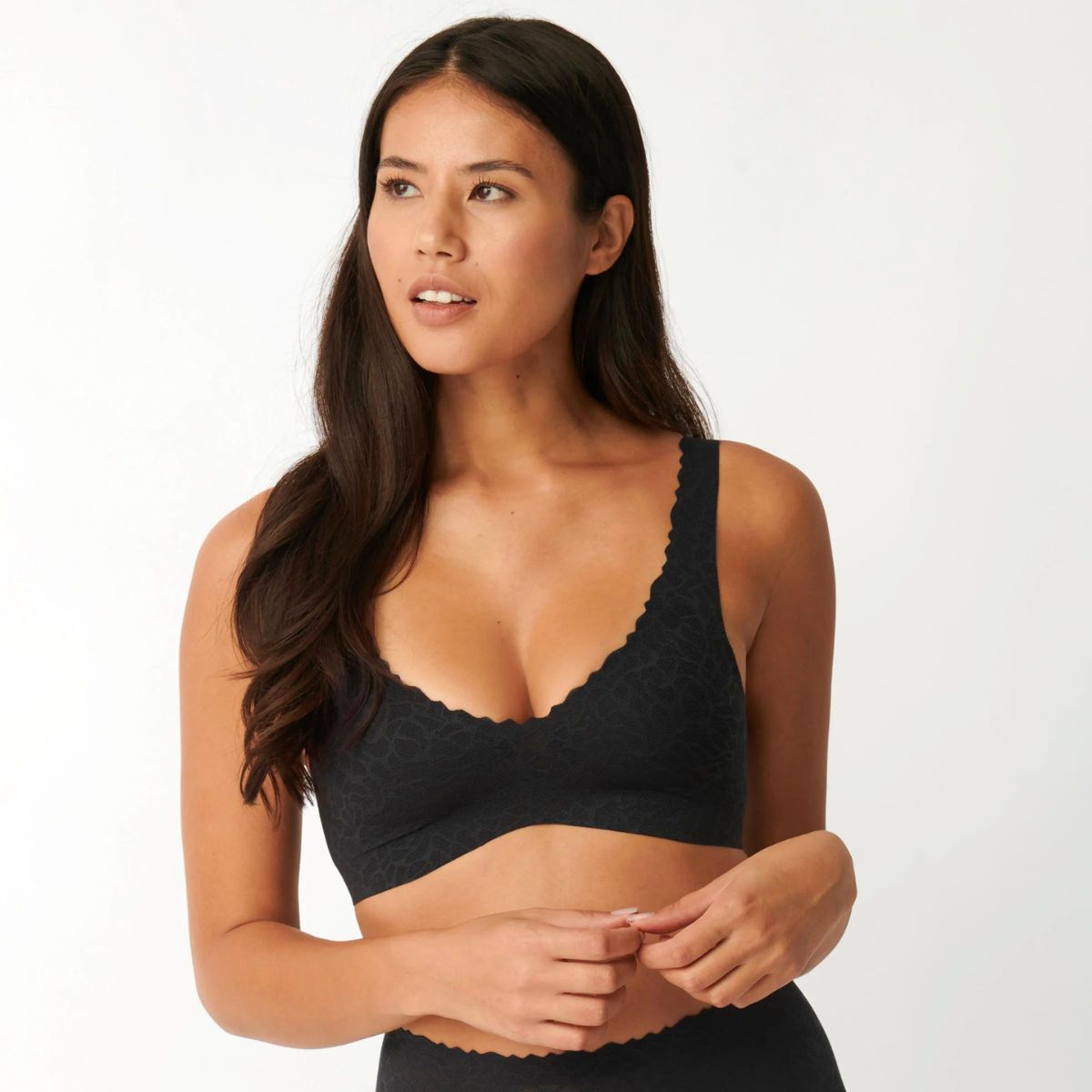 Sloggi Zero Feel Lace 2.0 bralette BH, sort